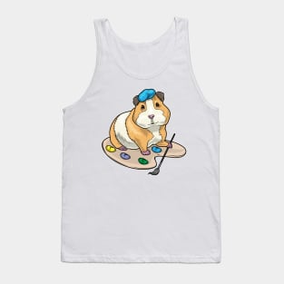 Guinea pig Painter Paint brush Painting Tank Top
